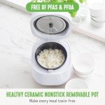GreenLife 4-Cup Digital Rice Cooker, Touchscreen Controls