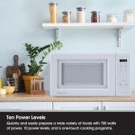 Magic Chef MC77MW Countertop Microwave Oven, Small Microwave for Compact Spaces, 700 Watts, 0.7 Cubic Feet, White