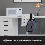 Magic Chef MC77MW Countertop Microwave Oven, Small Microwave for Compact Spaces, 700 Watts, 0.7 Cubic Feet, White