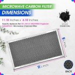 Microwave Charcoal Filter 11.15" x 6.10" for JX81A WB2X9883 GE Microwave Filter Replacement - Carbon Filter Freshens and Filters Kitchen Oven Air in Over-the-Range Stove Fan (2-Pack)