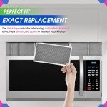 Microwave Charcoal Filter 11.15" x 6.10" for JX81A WB2X9883 GE Microwave Filter Replacement - Carbon Filter Freshens and Filters Kitchen Oven Air in Over-the-Range Stove Fan (2-Pack)