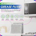 Microwave Filter Replacement 9" x 7.72" Fits WB6X486 GE Microwave Filter and Frigidaire 5304408977 - Aluminum Mesh Screen Grease Filter - Filters Air Entering Over the Range Oven Vent Fan (2-Pack)