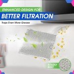 Microwave Filter Replacement 9" x 7.72" Fits WB6X486 GE Microwave Filter and Frigidaire 5304408977 - Aluminum Mesh Screen Grease Filter - Filters Air Entering Over the Range Oven Vent Fan (2-Pack)