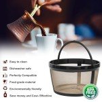 4 Cup Reusable Filter Basket With Mesh Bottom Fits MrCoffee Coffee Maker and Brewer - Permanent Filter Replacement for Mr Coffee Gold Basket-Style Filters 1-Pack