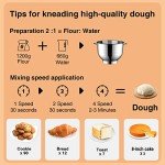 KUCCU Stand Mixer, 6.5 Qt 660W, 6-Speed Tilt-Head Food Dough Mixer, Kitchen Electric Mixer with Stainless Steel Bowl,Dough Hook,Whisk, Beater, Egg white separator (6.5-QT, Silver)