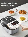 COMFEE' Rice Cooker 12 Cups Cooked/6 Cups Uncooked, Portable Non-Stick Rice Maker, Japanese Rice Cooker with Fuzzy Logic Technology, 24-Hour Timer Delay, 11 Presets, Steamer, Fast Rice Cooker, Grain Cooker, Black