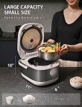 TOSHIBA Rice Cooker Induction Heating, with Low Carb Rice Cooker Steamer 5.5 Cups Uncooked - Japanese Rice Cooker, 8 Cooking Functions, 24-Hr Timer and Auto Keep Warm, White