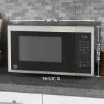 GE GCST09N1WSS Microwave Oven, 900-watt 7 Auto Cooking Settings, Child-Lock Technology, Kitchen Essentials for The Countertop, Dorm Room or Apartment, New 0.9 Cu. Ft, Stainless Steel
