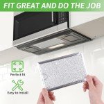 Microwave Filter Replacement 7.64" x 5.12" Fit for GE WB06X10309/ WB06X10359, 2 Pack Microwave Vent Filter, Microwave Grease Filter - Freshens and Filters Kitchen Air in Over-The-Range Oven Vent Fan