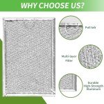 Microwave Filter Replacement 7.64" x 5.12" Fit for GE WB06X10309/ WB06X10359, 2 Pack Microwave Vent Filter, Microwave Grease Filter - Freshens and Filters Kitchen Air in Over-The-Range Oven Vent Fan