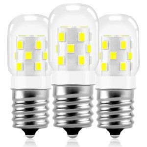 MIFLUS E17 LED Bulb Microwave Oven Appliance Light Bulb Super Power Saving Multiple Purpose Under Hood Over Stove Lights-3W(Equal to 40W Incandescent),380LM,6000K Daylight White-3 Packs