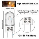 Microwave Light Bulb for GE Samsung Kenmore Maytag Elite Over The Stove Range Microwave Oven, Night Light/Stove Light Bulb G8 120V 20W Under Microwave Light, Replaces WB25X10019 WB36X10213, 2 Pack