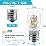 MIFLUS E17 LED Bulb Microwave Oven Appliance Light Bulb Super Power Saving Multiple Purpose Under Hood Over Stove Lights-3W(Equal to 40W Incandescent),380LM,6000K Daylight White-3 Packs
