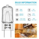 Microwave Light Bulb for GE Samsung Kenmore Maytag Elite Over The Stove Range Microwave Oven, Night Light/Stove Light Bulb G8 120V 20W Under Microwave Light, Replaces WB25X10019 WB36X10213, 2 Pack