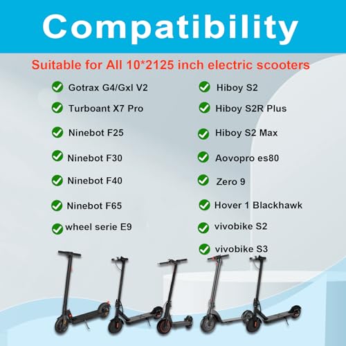 10X2.125 Inch Solid Replacement Tires for Scooters