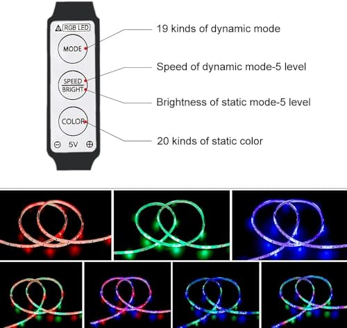 Colorful LED Strip Lights for Electric Scooters