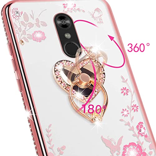 LG Stylo 4 Glitter Butterfly Case with Kickstand