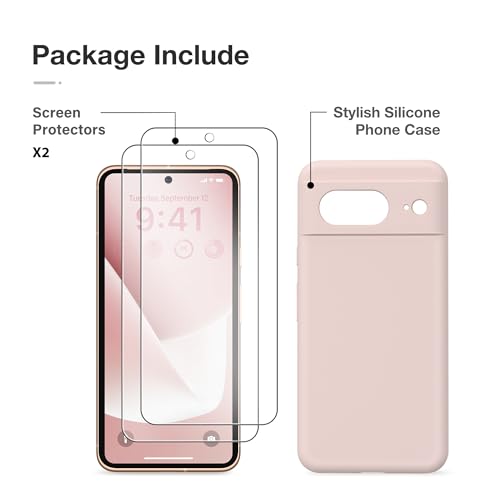 Pink Liquid Silicone Case for Google Pixel 8