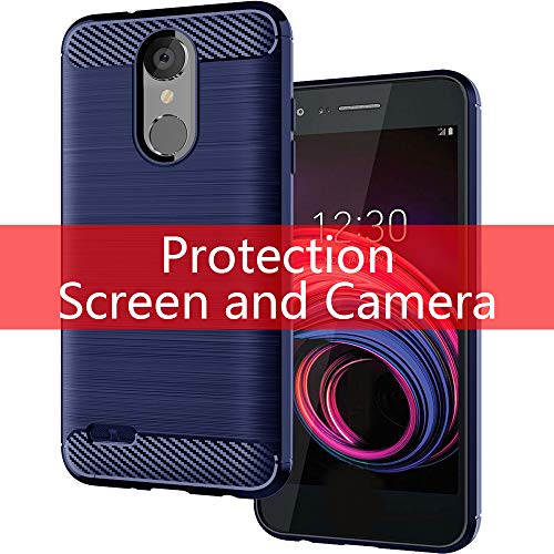 Carbon Fiber Soft TPU Phone Case - Brushed Navy