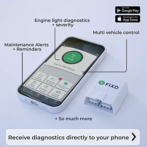FIXD Bluetooth OBD2 Car Scanner Tool for Diagnostics