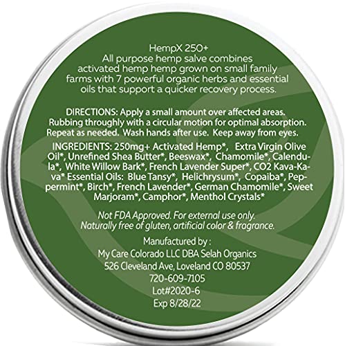 250mg Organic Hemp Salve | Fast-Acting Muscle Balm