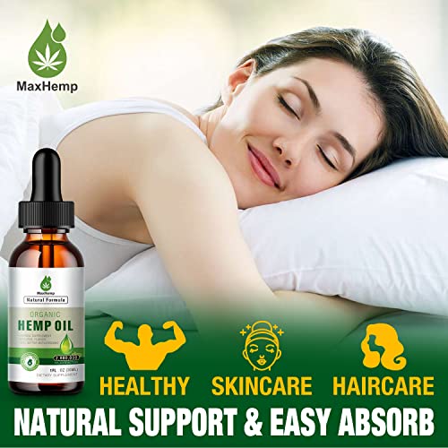 Organic Hemp Oil Tincture - 2 Pack, Maximum Strength