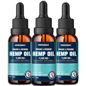 High Potency Organic Hemp Oil Drops - 3 Pack