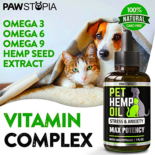 Hemp Oil Drops for Pet Anxiety and Pain Relief
