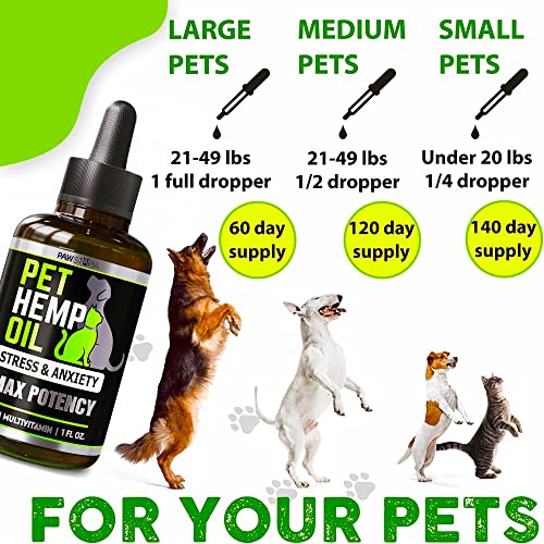 Hemp Oil Drops for Pet Anxiety and Pain Relief