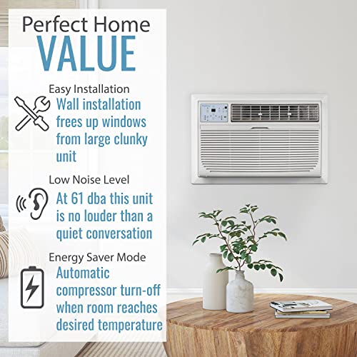 14,000 BTU Through-The-Wall AC with Heating & Remote