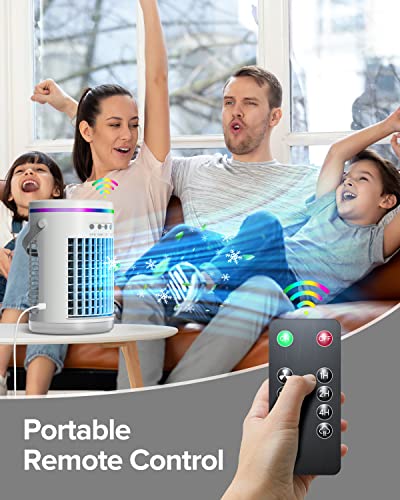 Portable Evaporative Air Cooler with LED Light