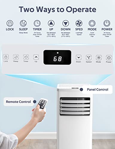 Portable 8000 BTU Air Conditioner with Remote Control