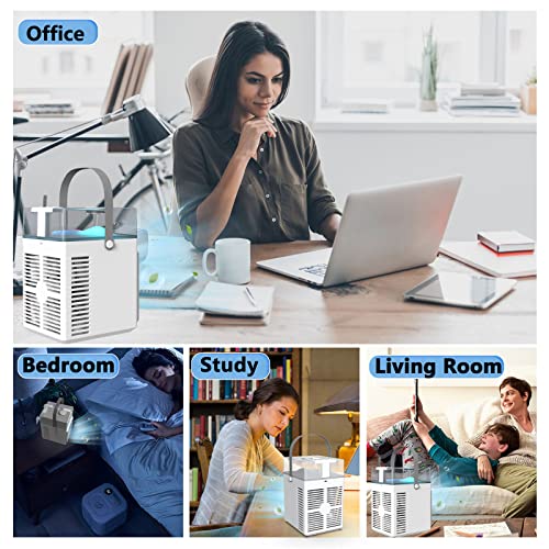 Portable Rechargeable Air Cooler with LED Light & Atomizer Holes