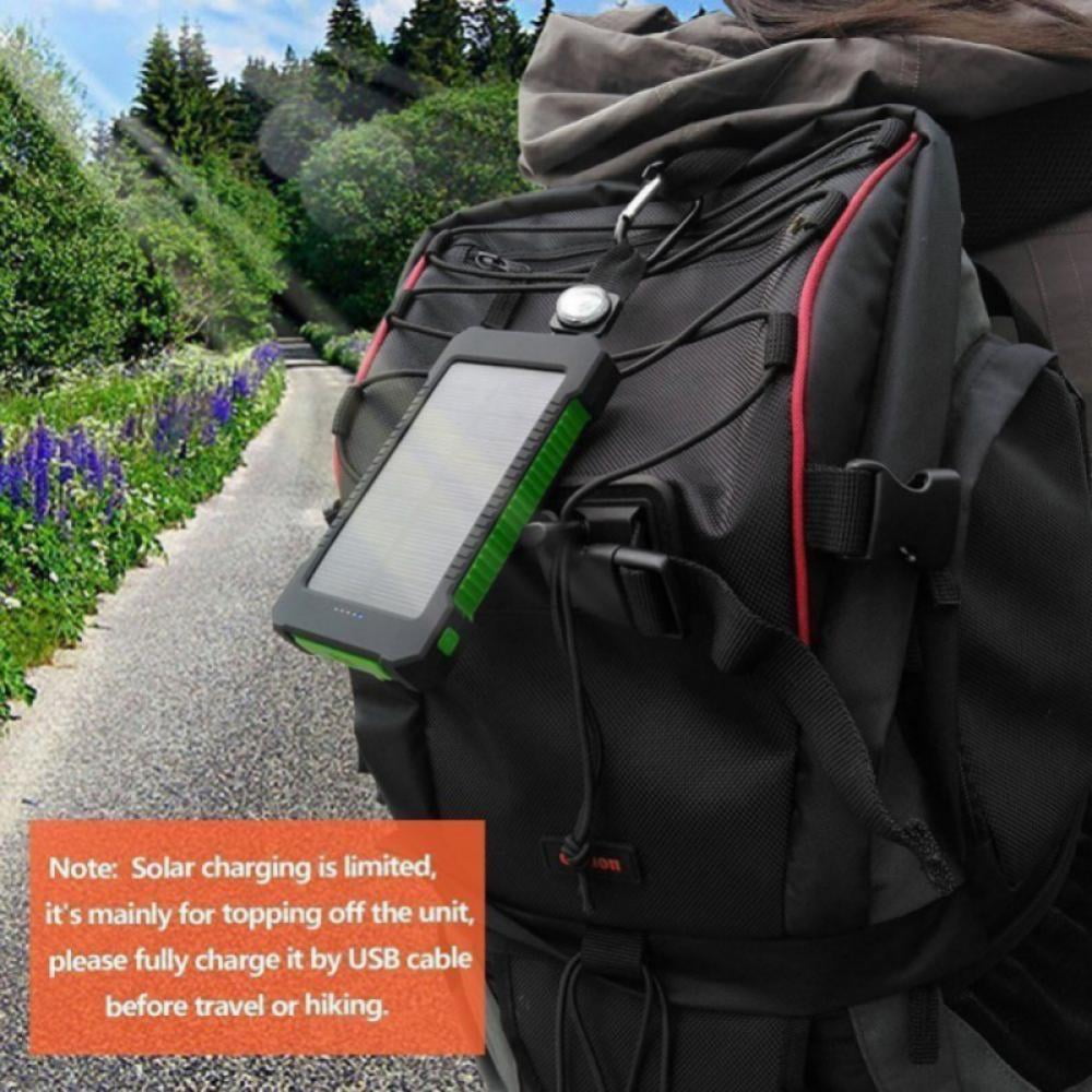 Waterproof Solar Power Bank for Phones: 50000mah Dual-USB