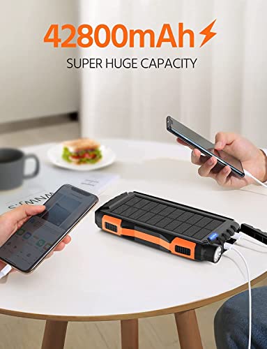 42800mAh Solar Power Bank with Fast Charging