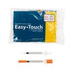 EasyTouch U-100 Insulin Syringe, 31G, 100 Count