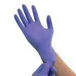 Iris Blue Nitrile Exam Gloves, Medium, Box of 100