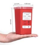 Portable 1 Quart Sharps Disposal Container