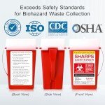 Portable Sharps Container for Safe Needle Disposal