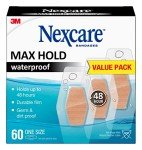Max Hold Waterproof Bandages - 60 Count Pack
