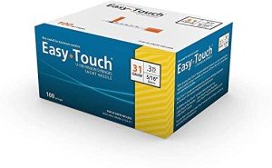 EasyTouch U-100 Insulin Syringe, 31G, Box of 100