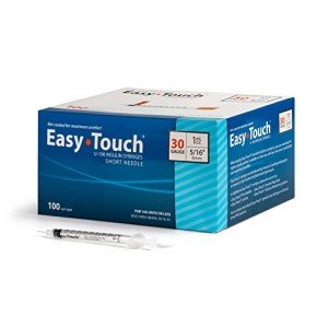 EasyTouch Insulin Syringes, 30G, Box of 100