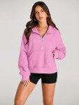 Cute Oversized Half-Zip Hoodie for Women