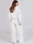 Trendy White Women's 2-Piece Sweat Outfit