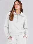 Trendy White Women's 2-Piece Sweat Outfit