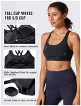 Women's Padded Criss Cross Sports Bra - Black