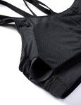 Women's Padded Criss Cross Sports Bra - Black