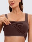 Butterluxe Women's Square Neck Workout Crop Bra