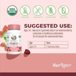 Organic Probiotic Gummies for Digestive Health 60ct