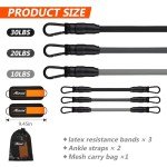 Ankle Resistance Bands with Cushioned Sleeves